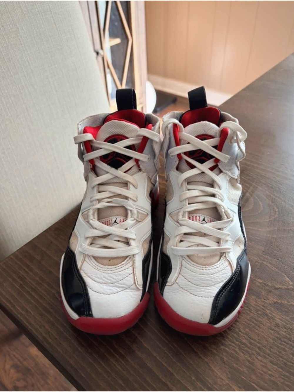 Jordan Kids Red, White & Black High-Top Sneakers